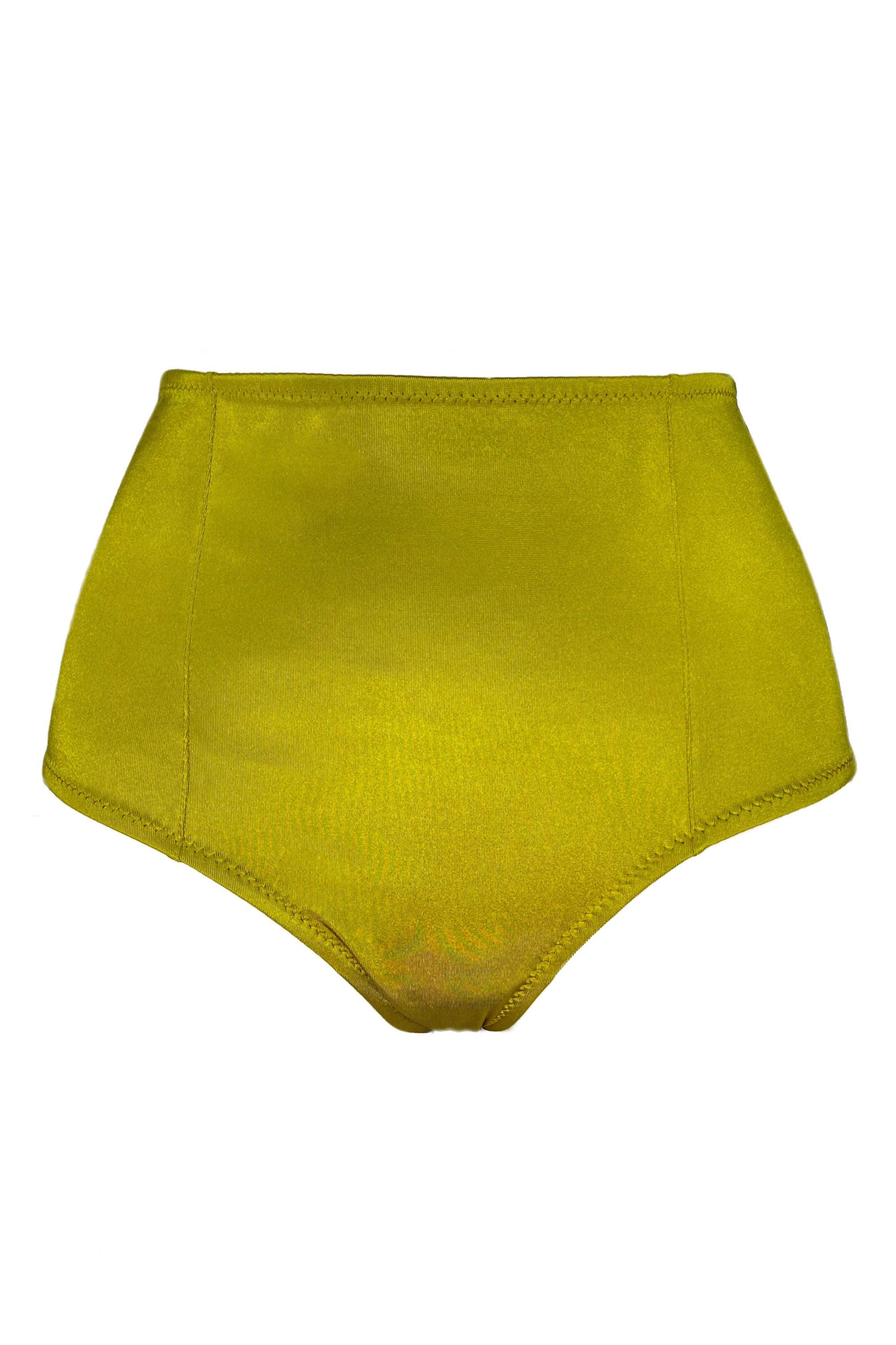 Joli Gloss Green Fuchsia High Waisted Panties Yesundress