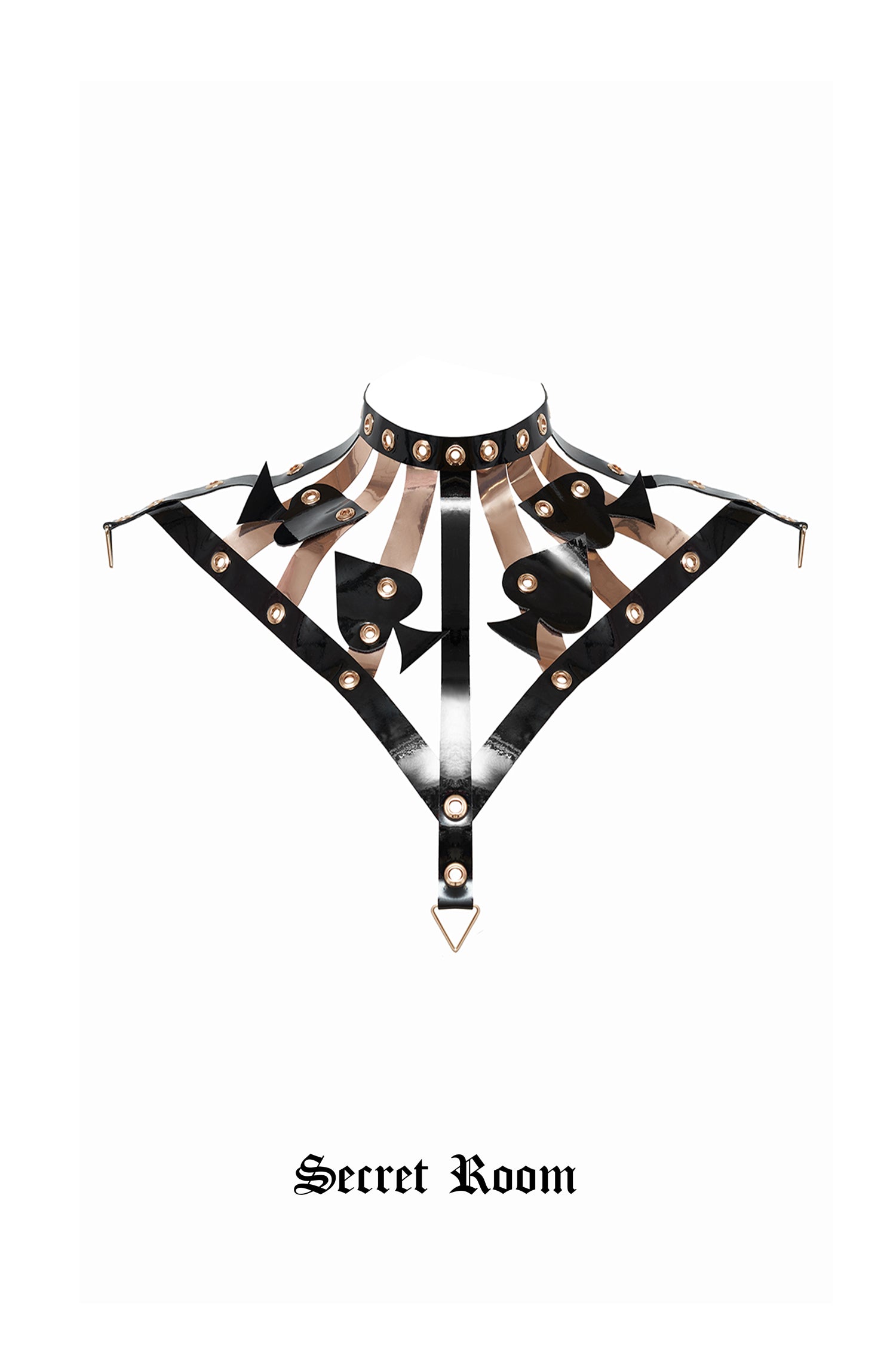 Spade Black/Gold Collar by Secret Room