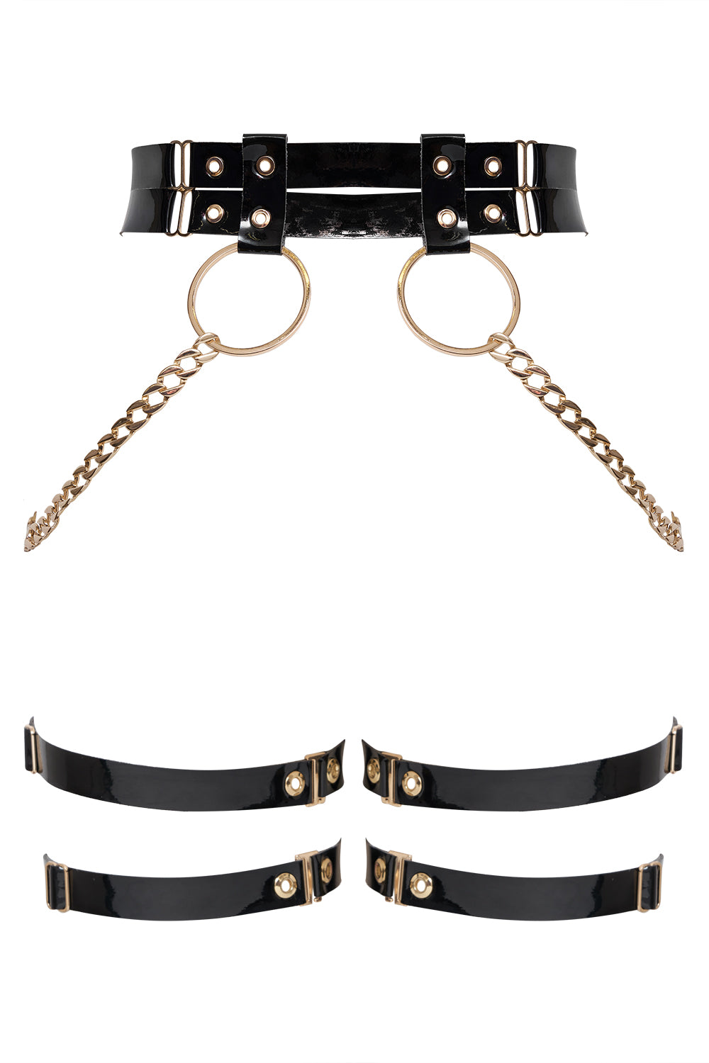 Punk Black open belt by Secret Room