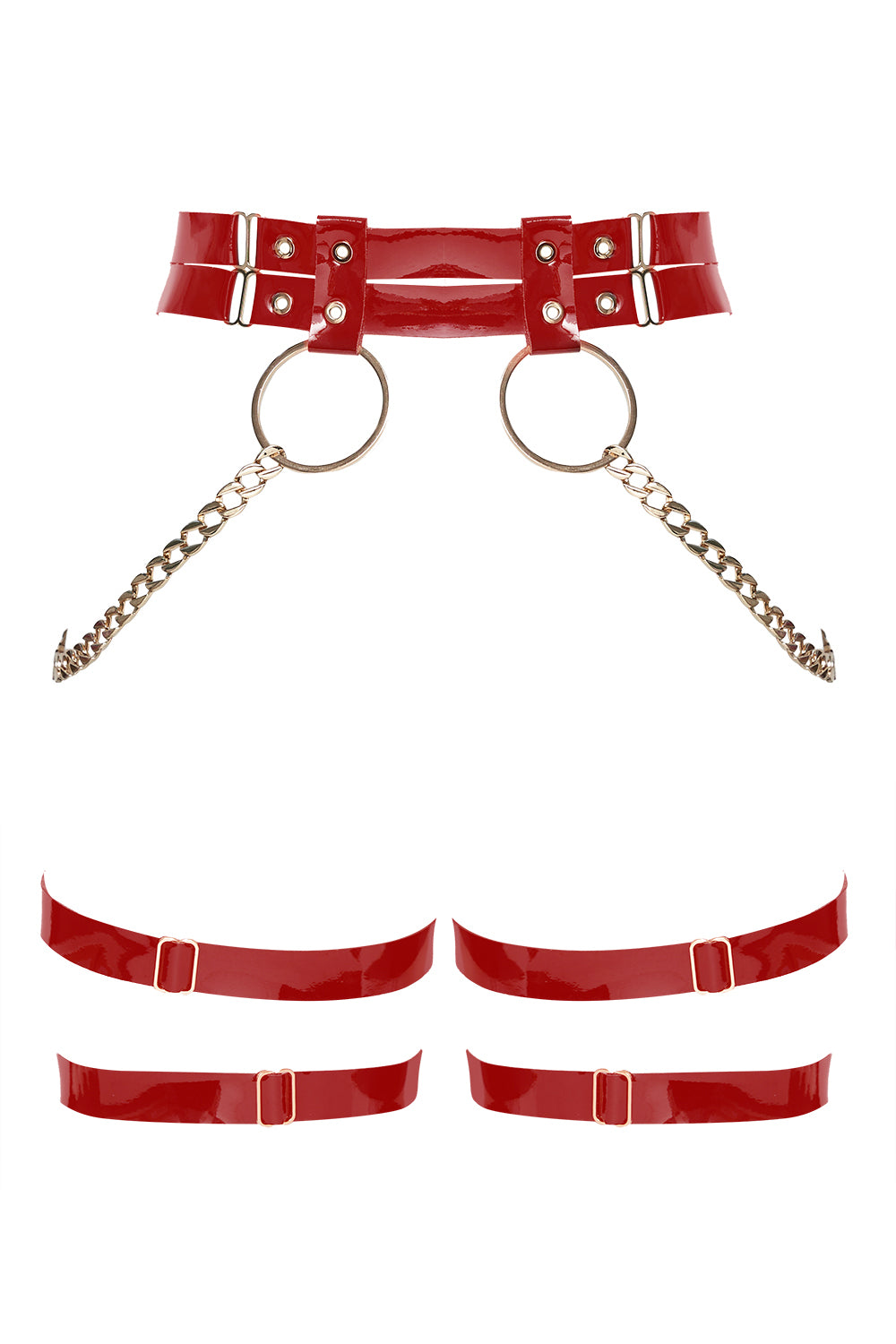 Punk Red open belt by Secret Room