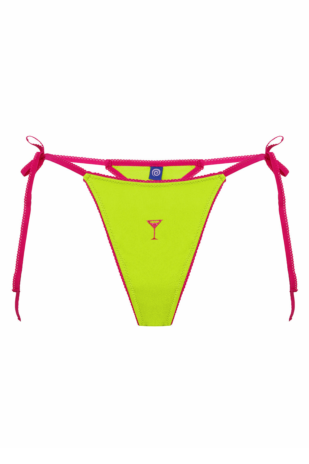 Mandy Party Lime thongs with ties