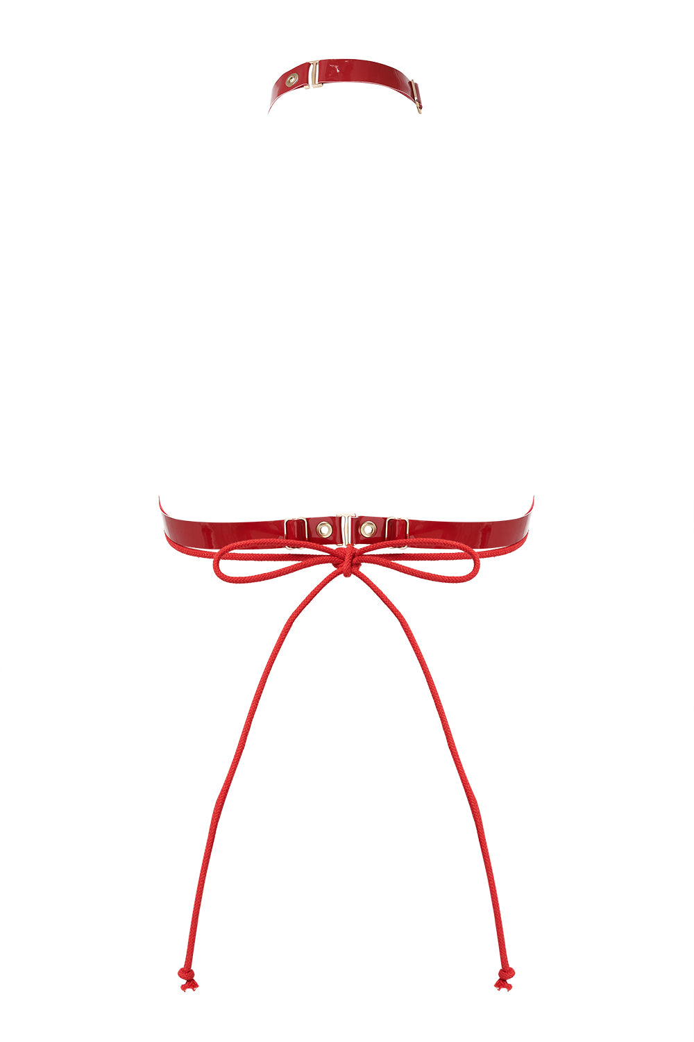 Geoma Shibari Red halter bra by Secret Room