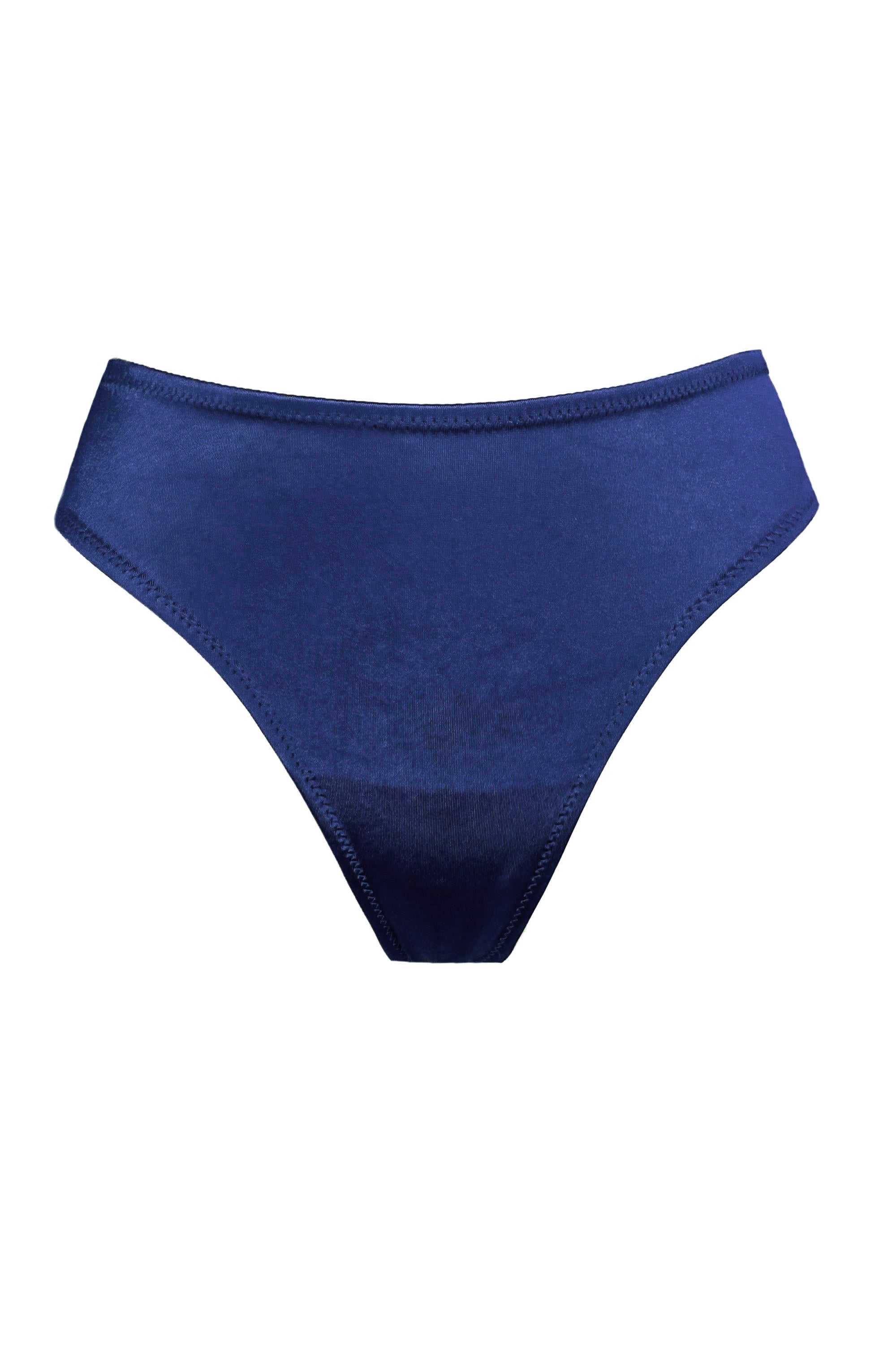 Joli Gloss navy mid-waisted thongs