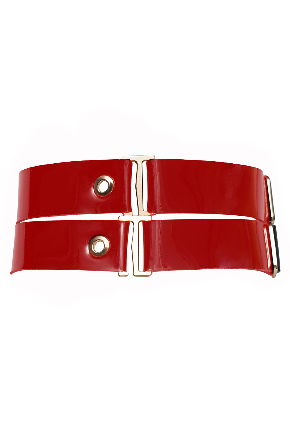 LadyBoss Red choker with leash by Secret Room