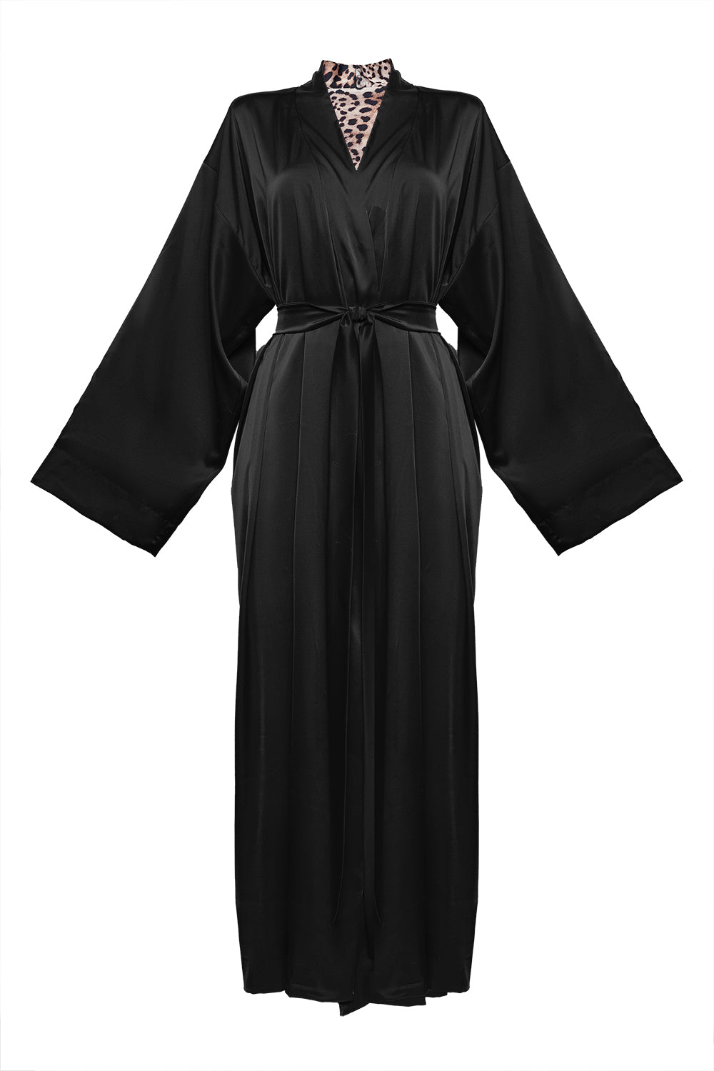 Kasumi Leo black kimono robe by Komarova