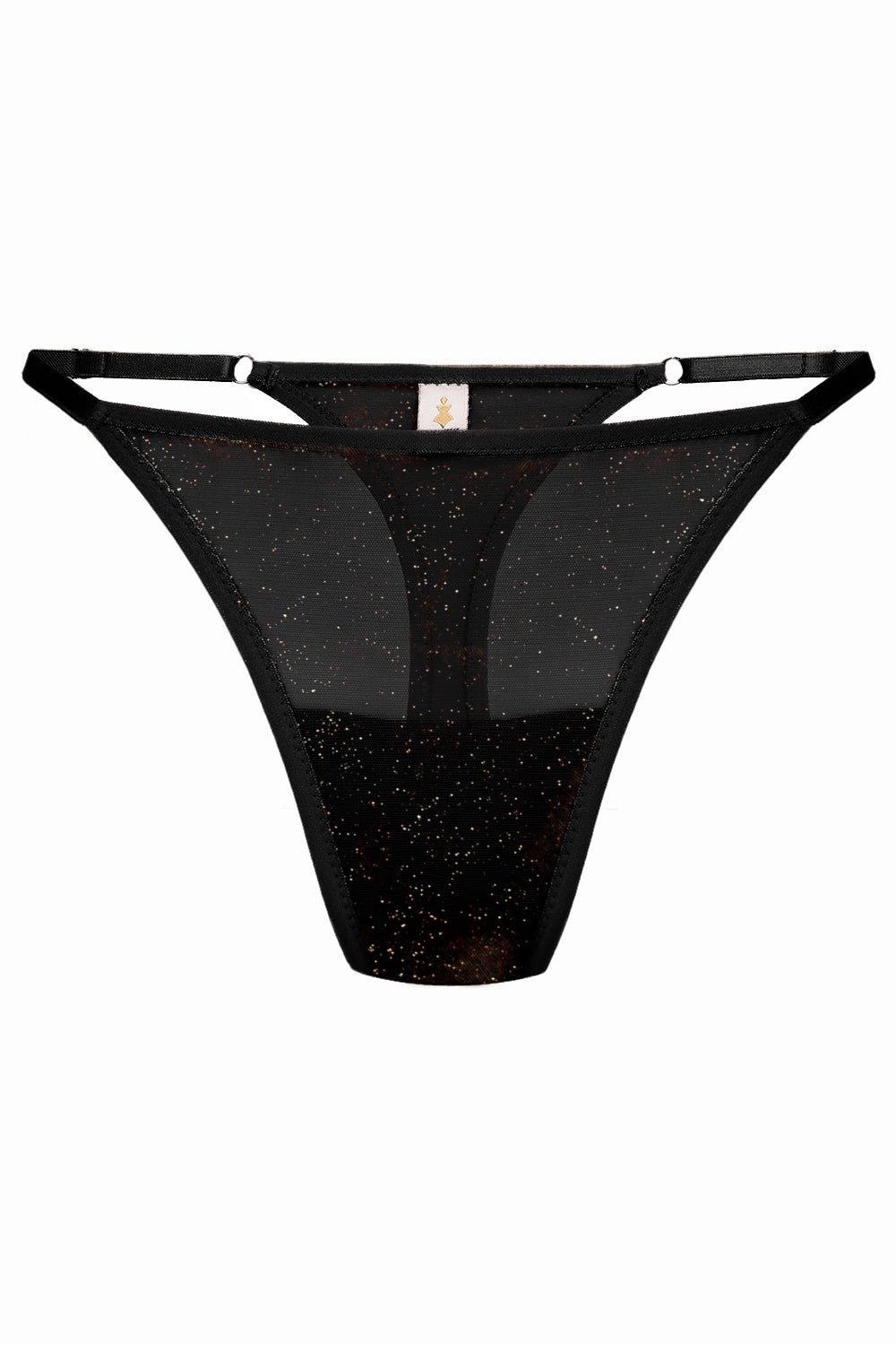 Wildly Gold black ultra thongs