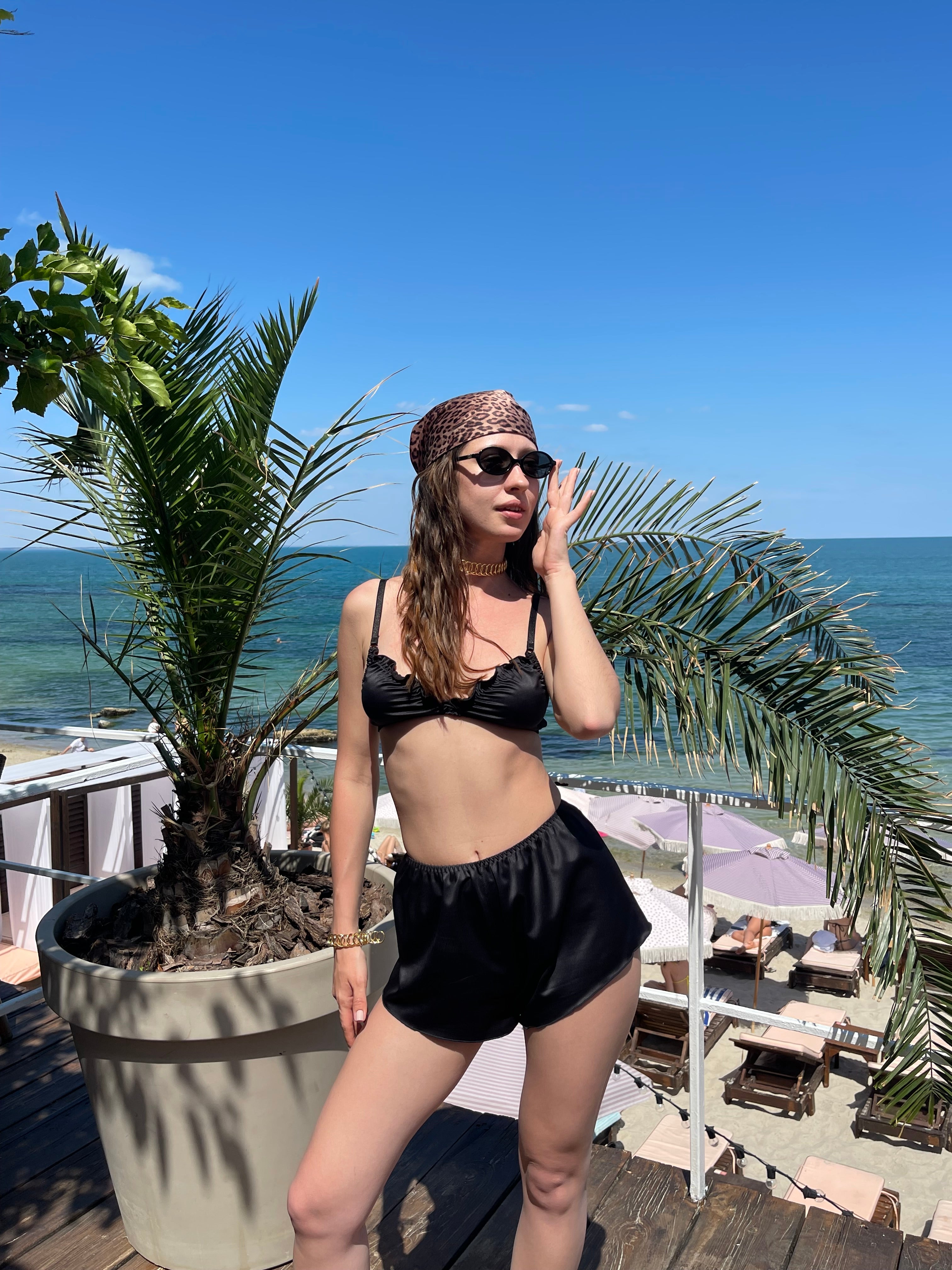 Numi Black shorts for YULIA NELSON