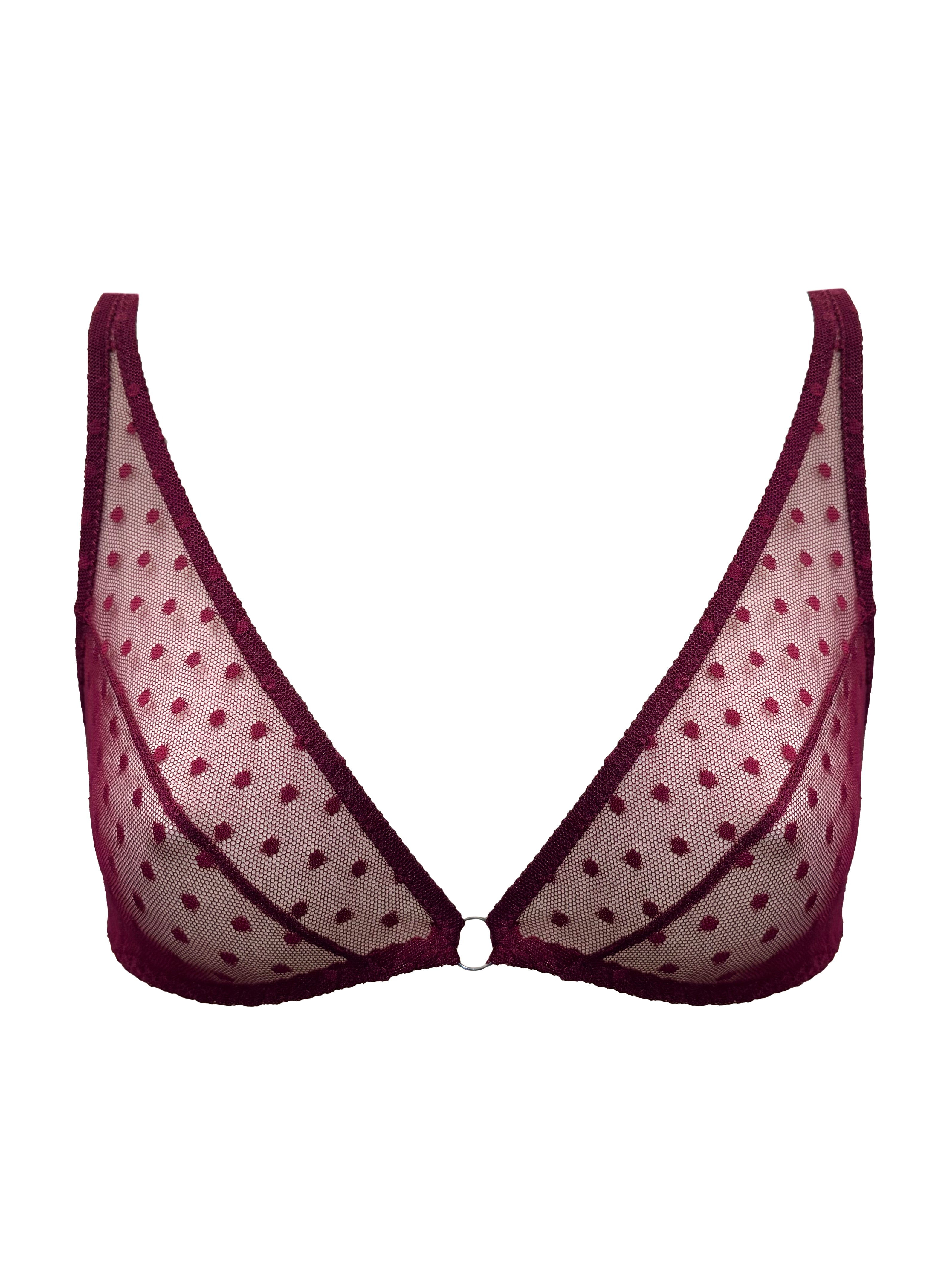 Sandra Maroon dots soft bra