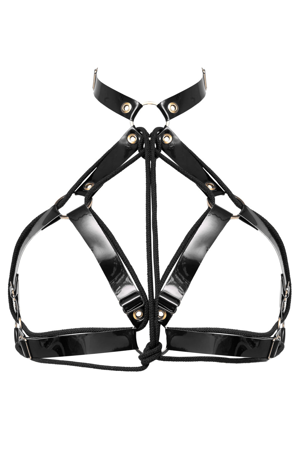 Geoma Shibari Black halter bra by Secret Room