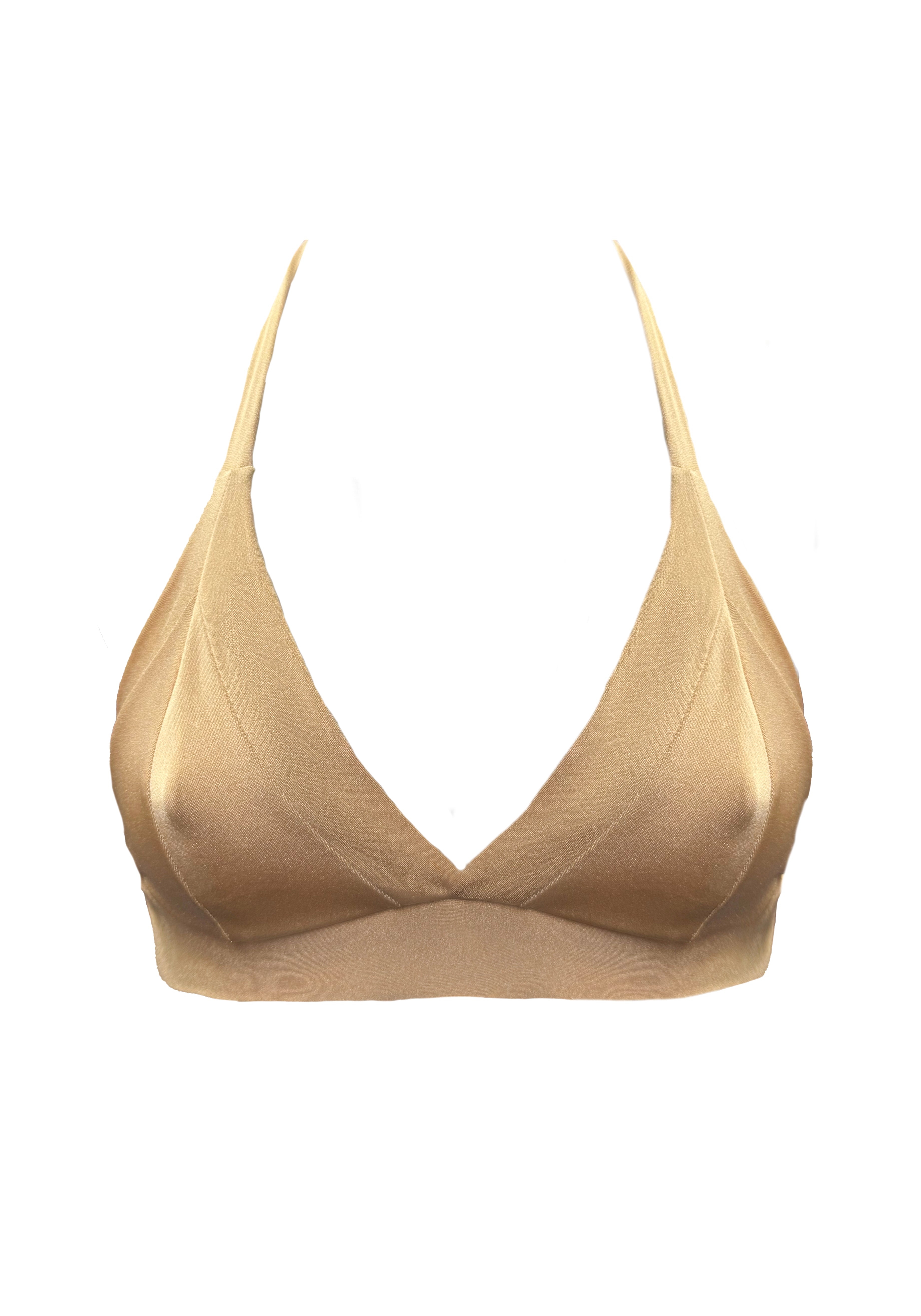 Audrey Gold Basic bikini top