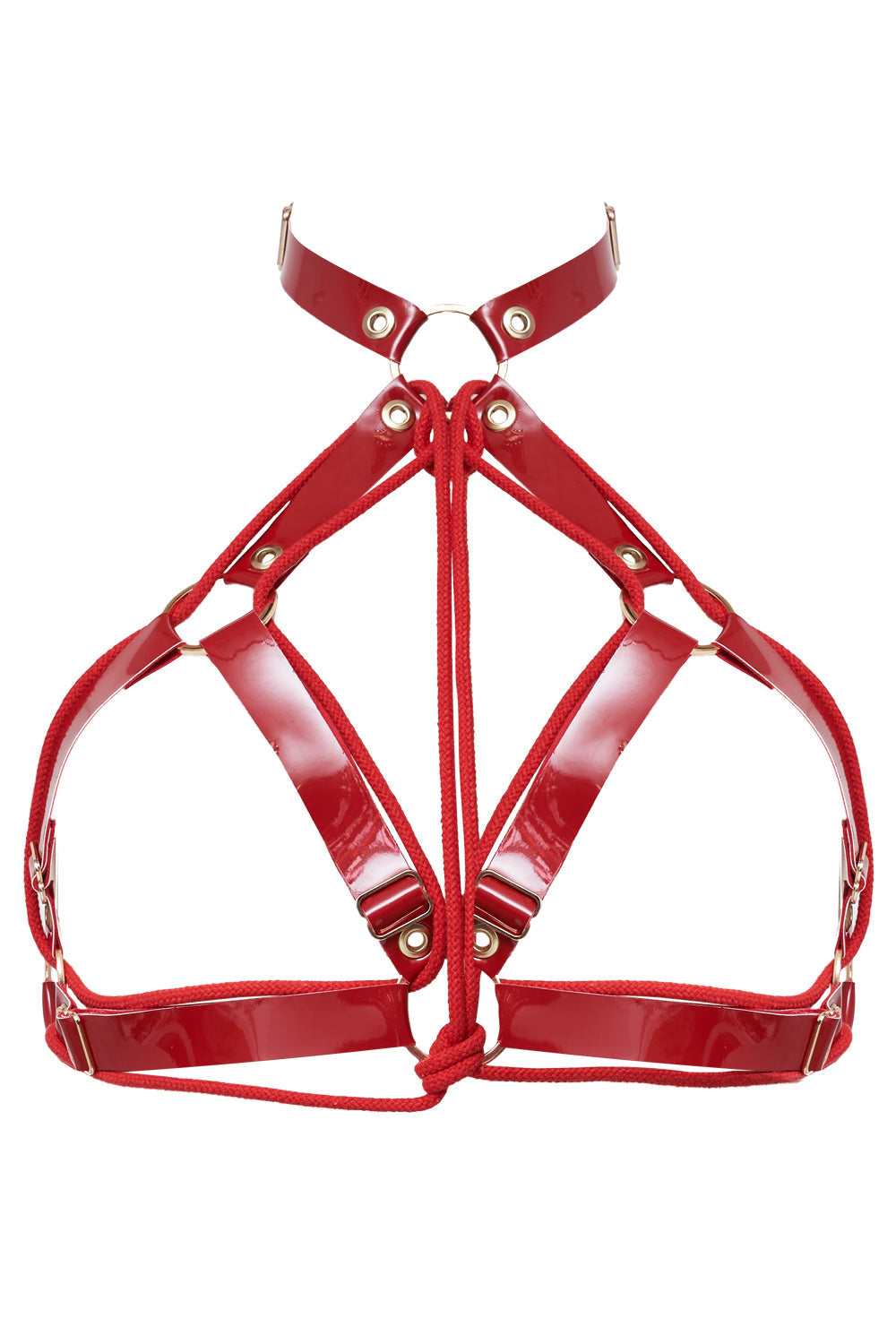 Geoma Shibari Red halter bra by Secret Room