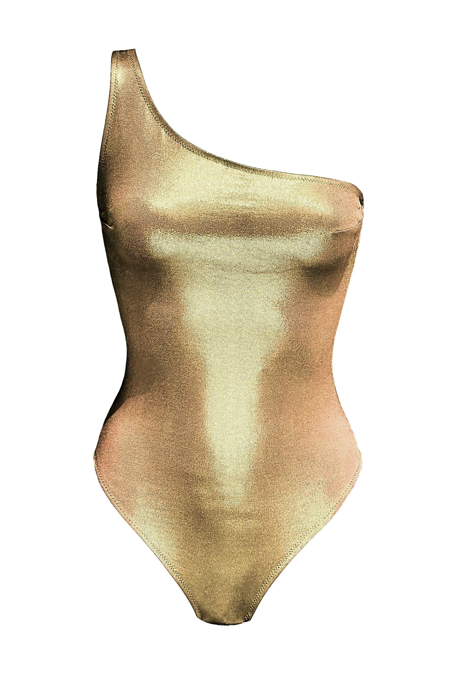 Amelia metallic gold swimsuit - yesUndress
