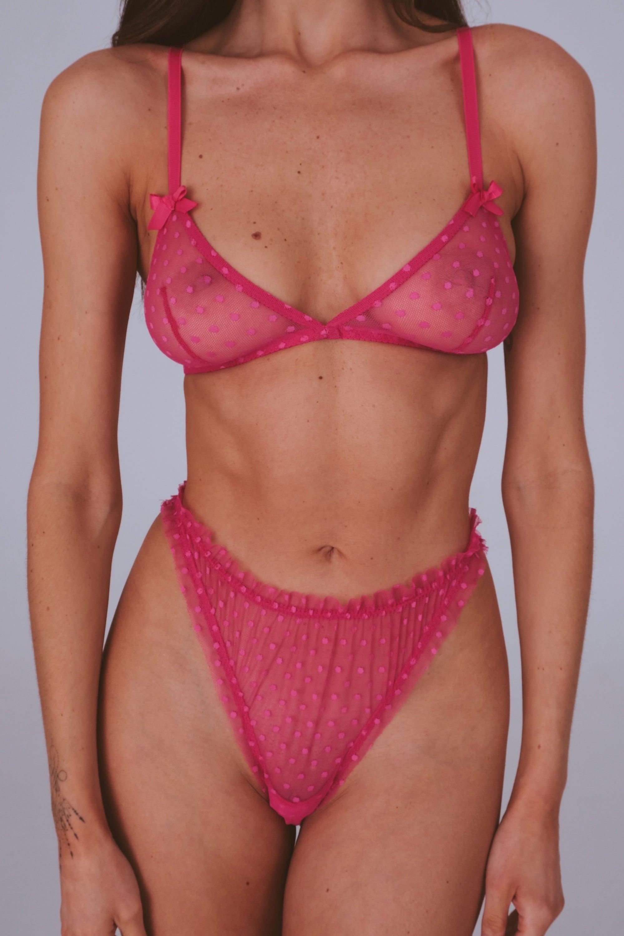 Mimi Fuchsia dots soft bra - yesUndress