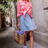 Denim light blue mini skirt 'Prague' - yesUndress