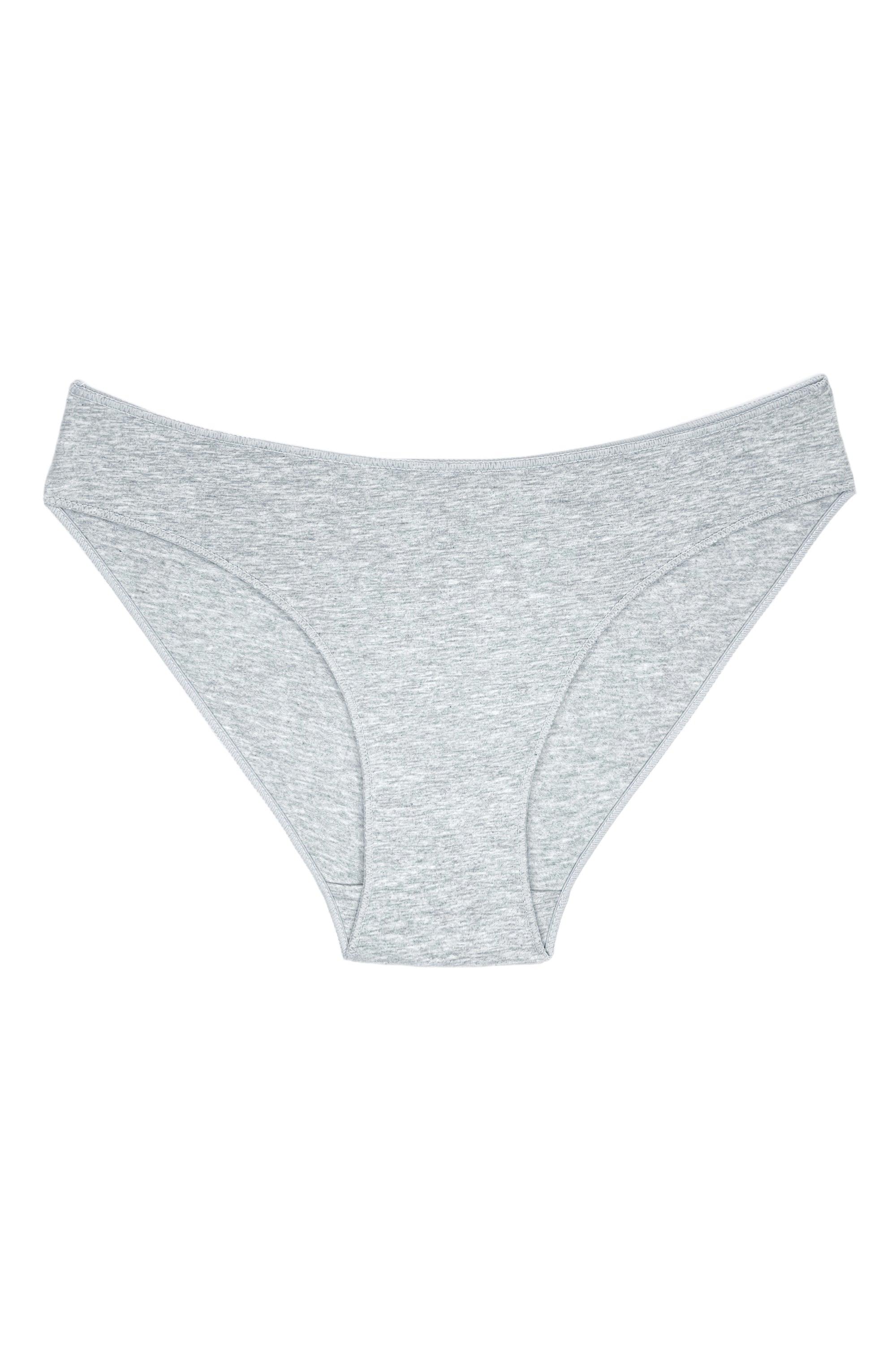 Comfort cotton grey slip panties - yesUndress