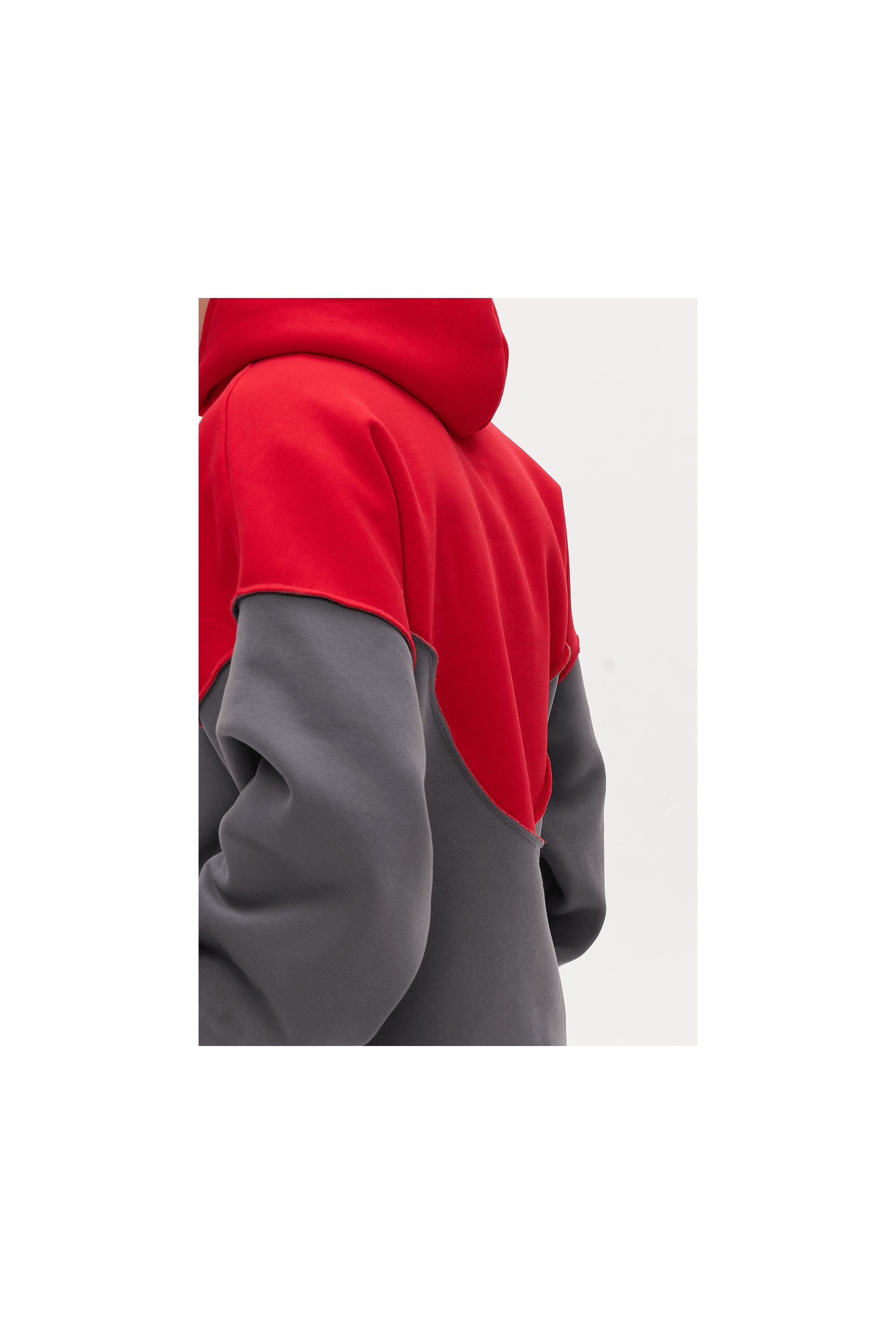 BE Grey Red hoodie - yesUndress