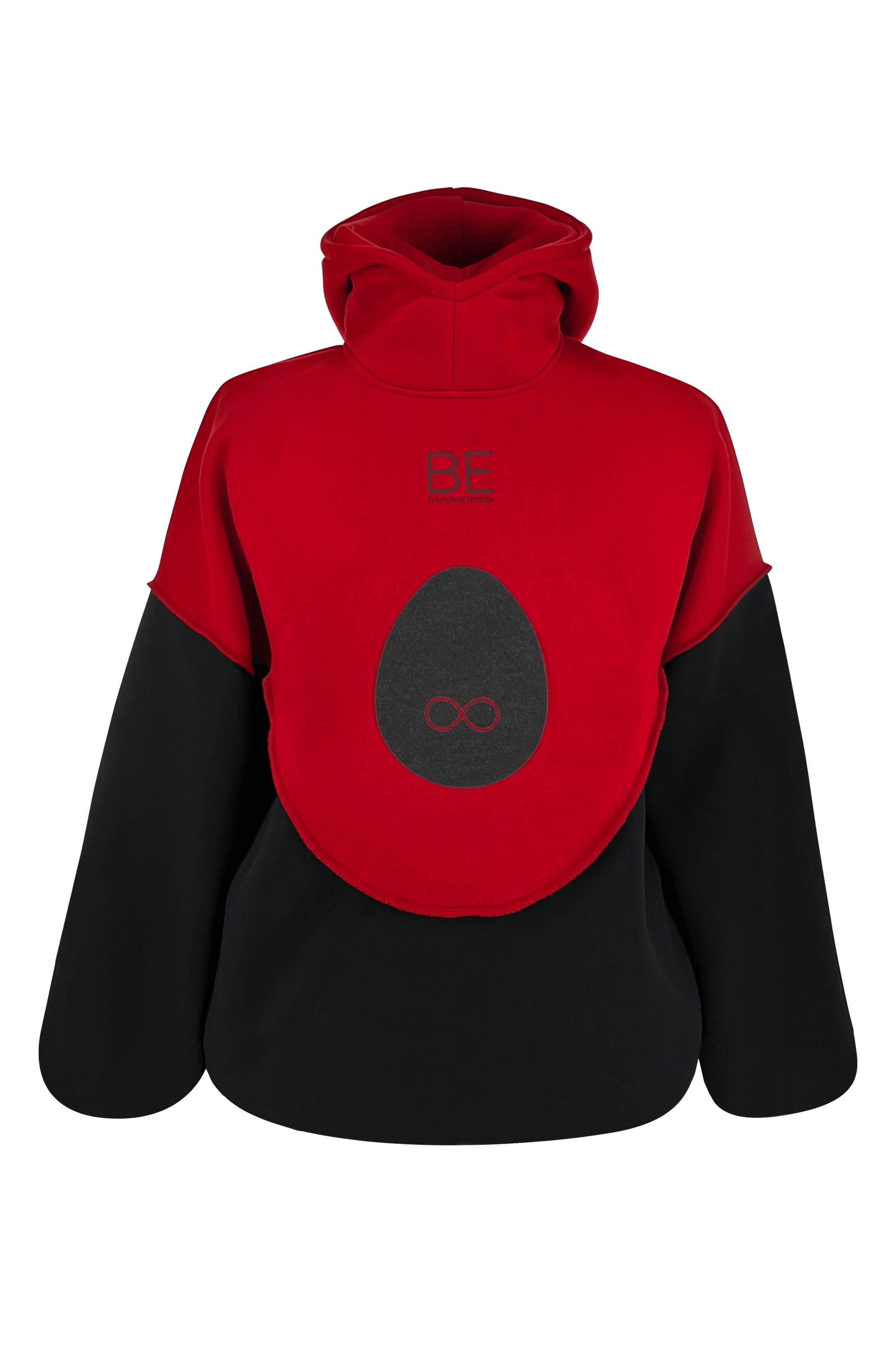 BE Black Red hoodie