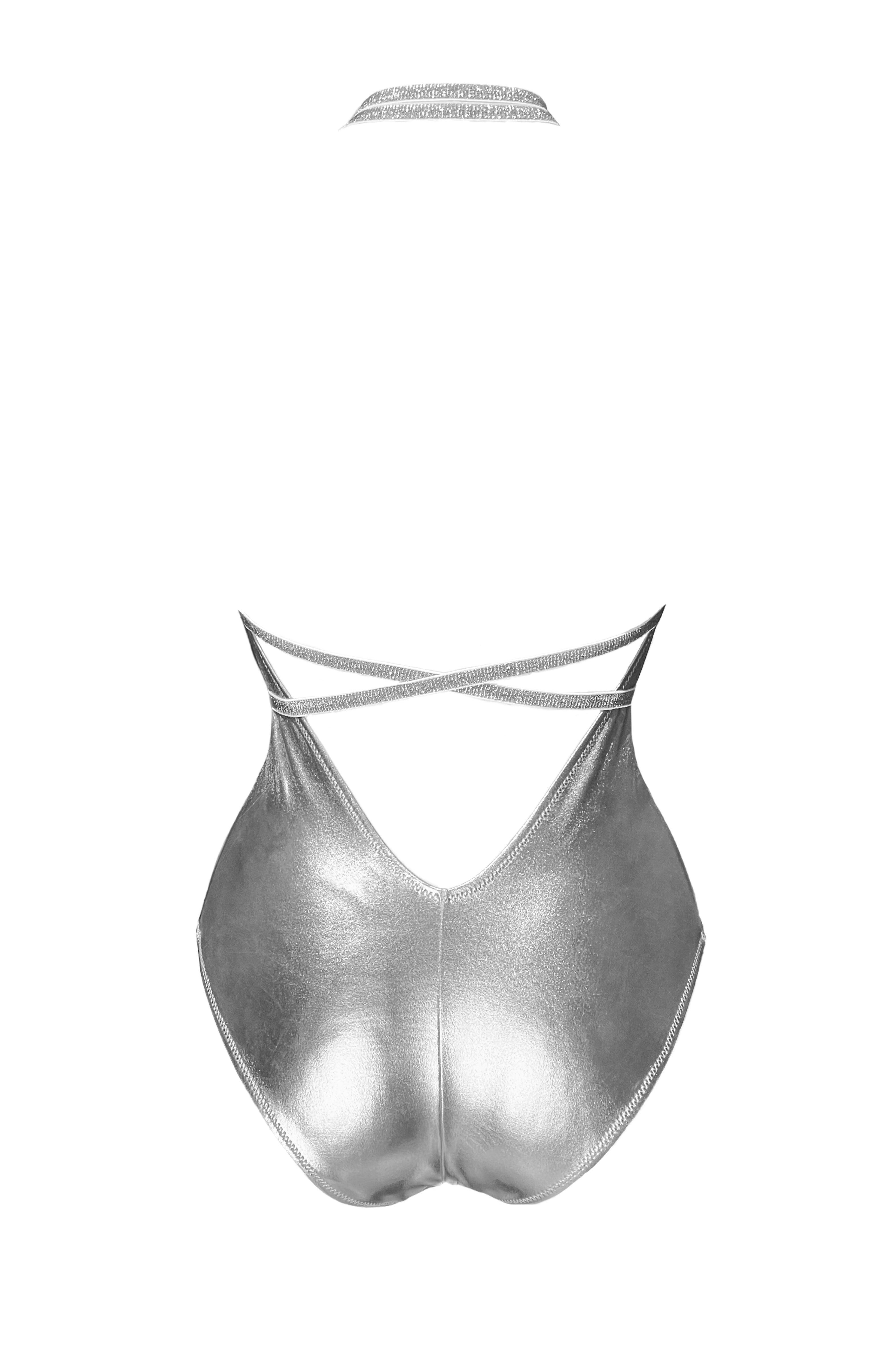 Boney silver metallic swimsuit - yesUndress