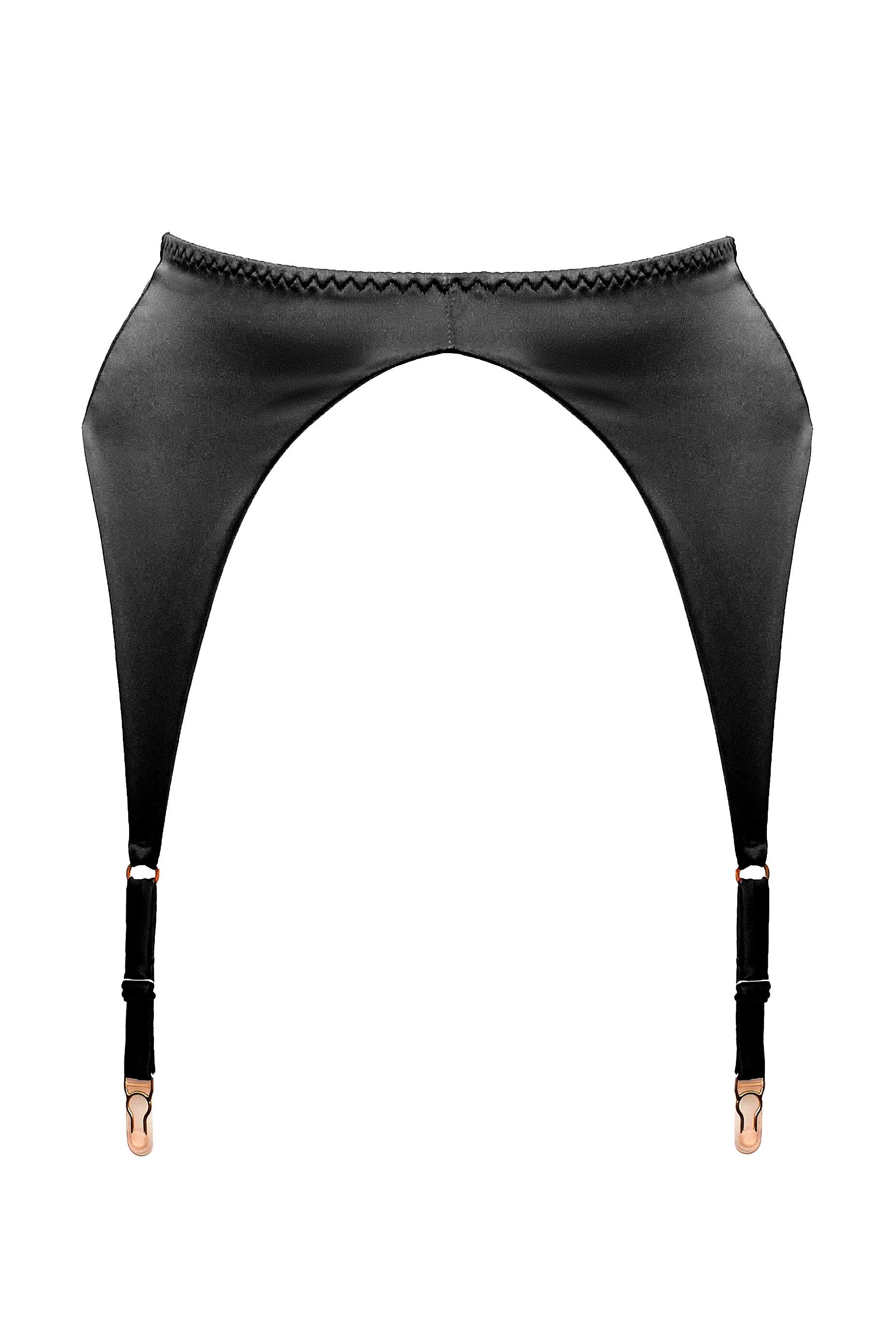 Cymothoe Black garter belt - yesUndress