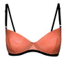 Marshmallow orange black bra - yesUndress