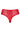 Paulette Red high-waisted thongs - yesUndress
