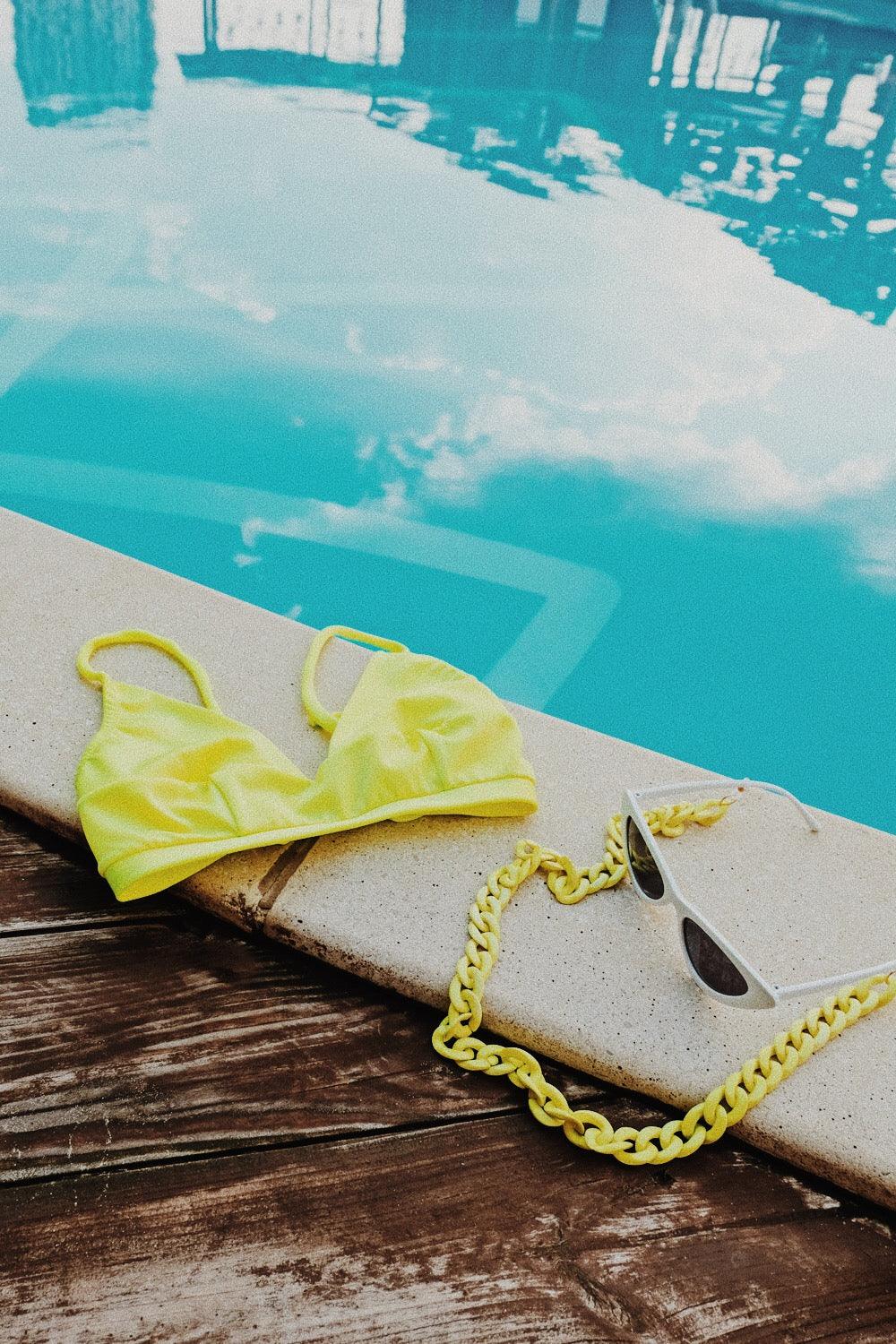 Tonic Yellow bikini top - yesUndress