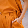 Linen orange shorts 'Istanbul' - yesUndress