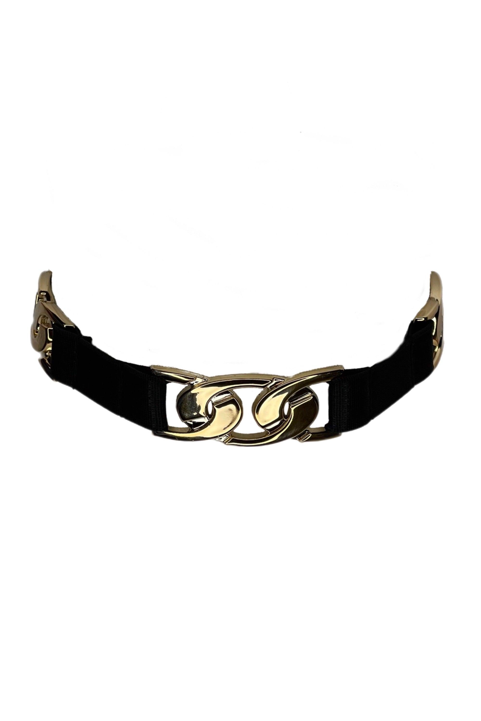 Black triple gold chain choker - yesUndress