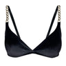 Velvetta black soft bra with chains - yesUndress