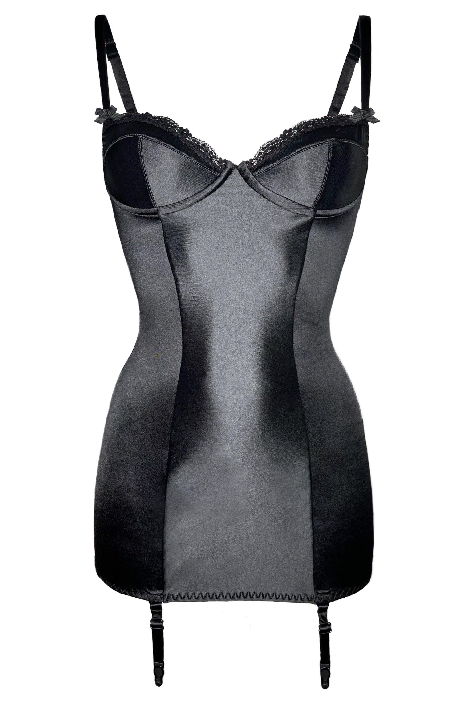 Valessa Gloss Black garter dress - yesUndress