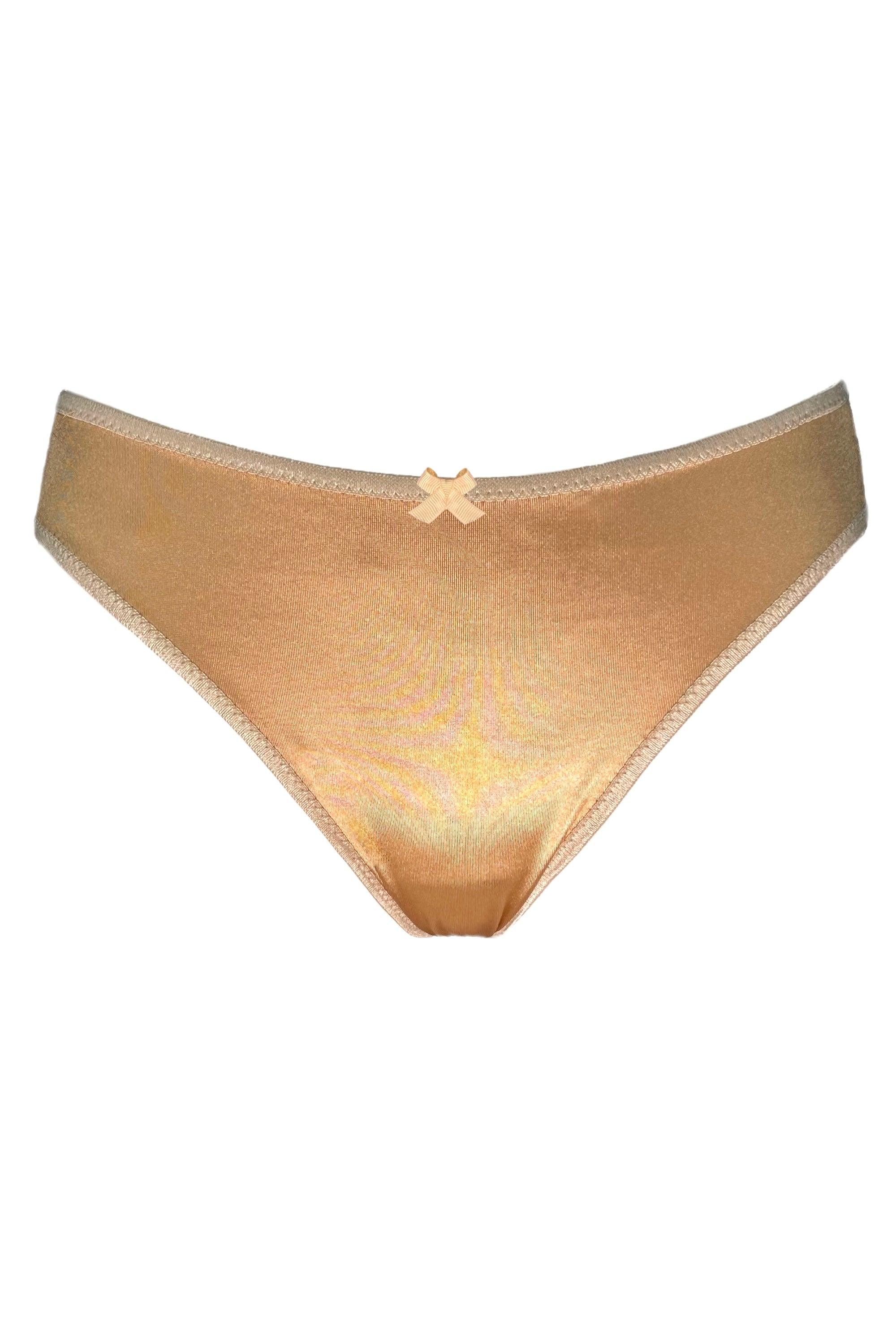 Valessa Gloss Gold slip panties - yesUndress