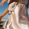 Beige silk mini skirt 'Athens' - yesUndress