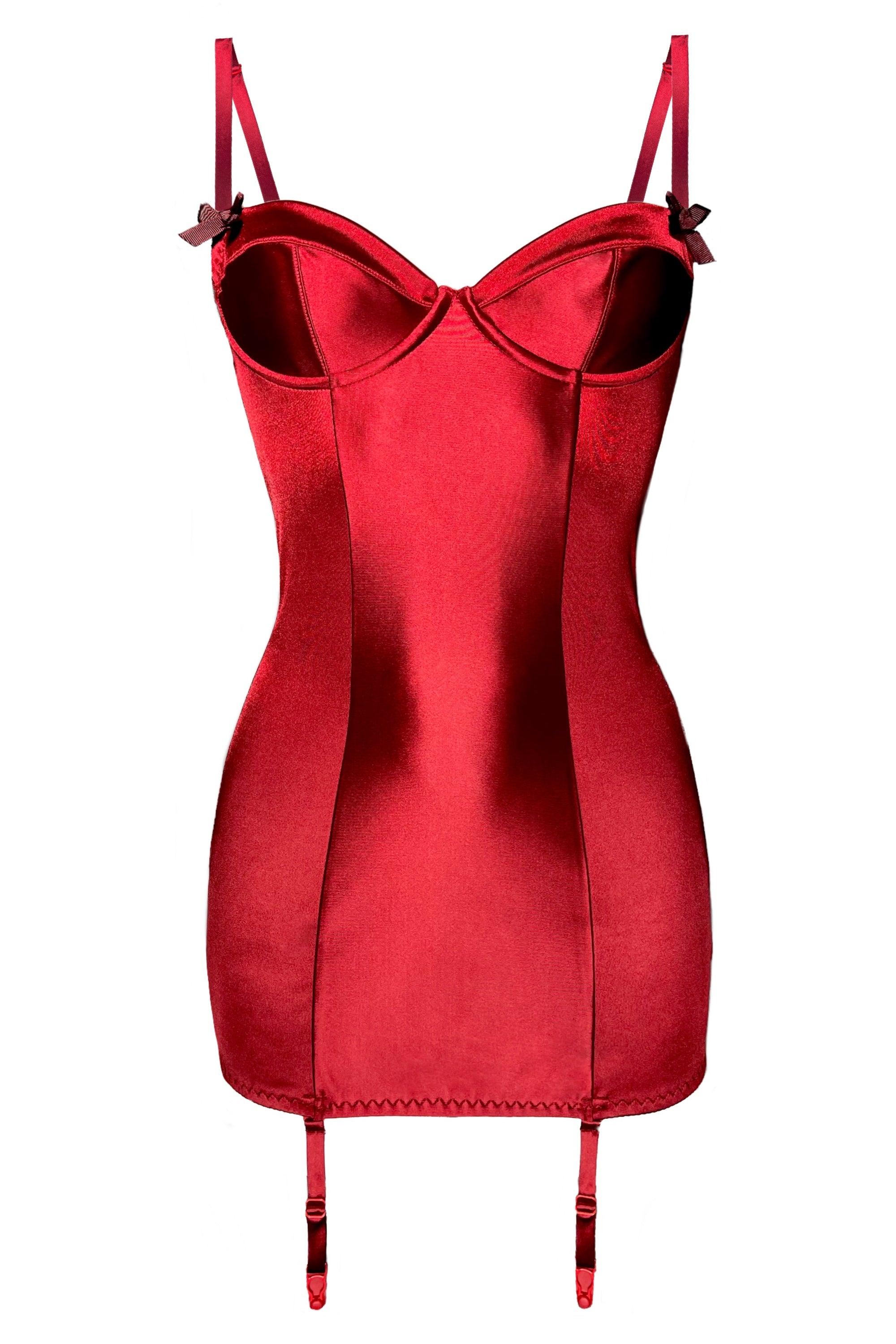 Valessa Gloss Rouge garter dress - yesUndress