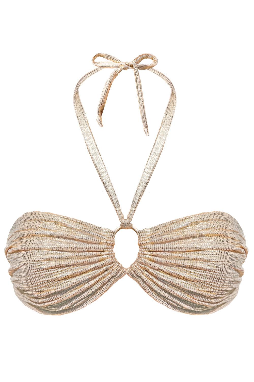 Cressida Gold bandeau - Bikini top by yesUndress. Shop on yesUndress