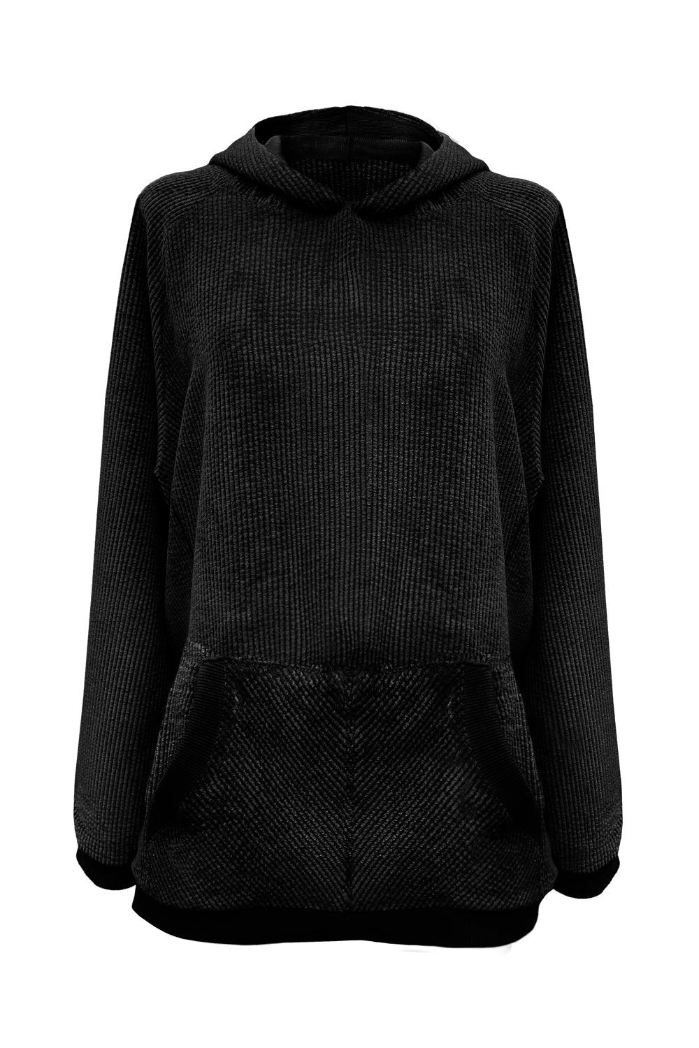 Velveteen Black hoodie - Sweater by yesUndress. Shop on yesUndress