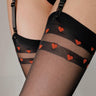 Black stockings with hearts - yesUndress