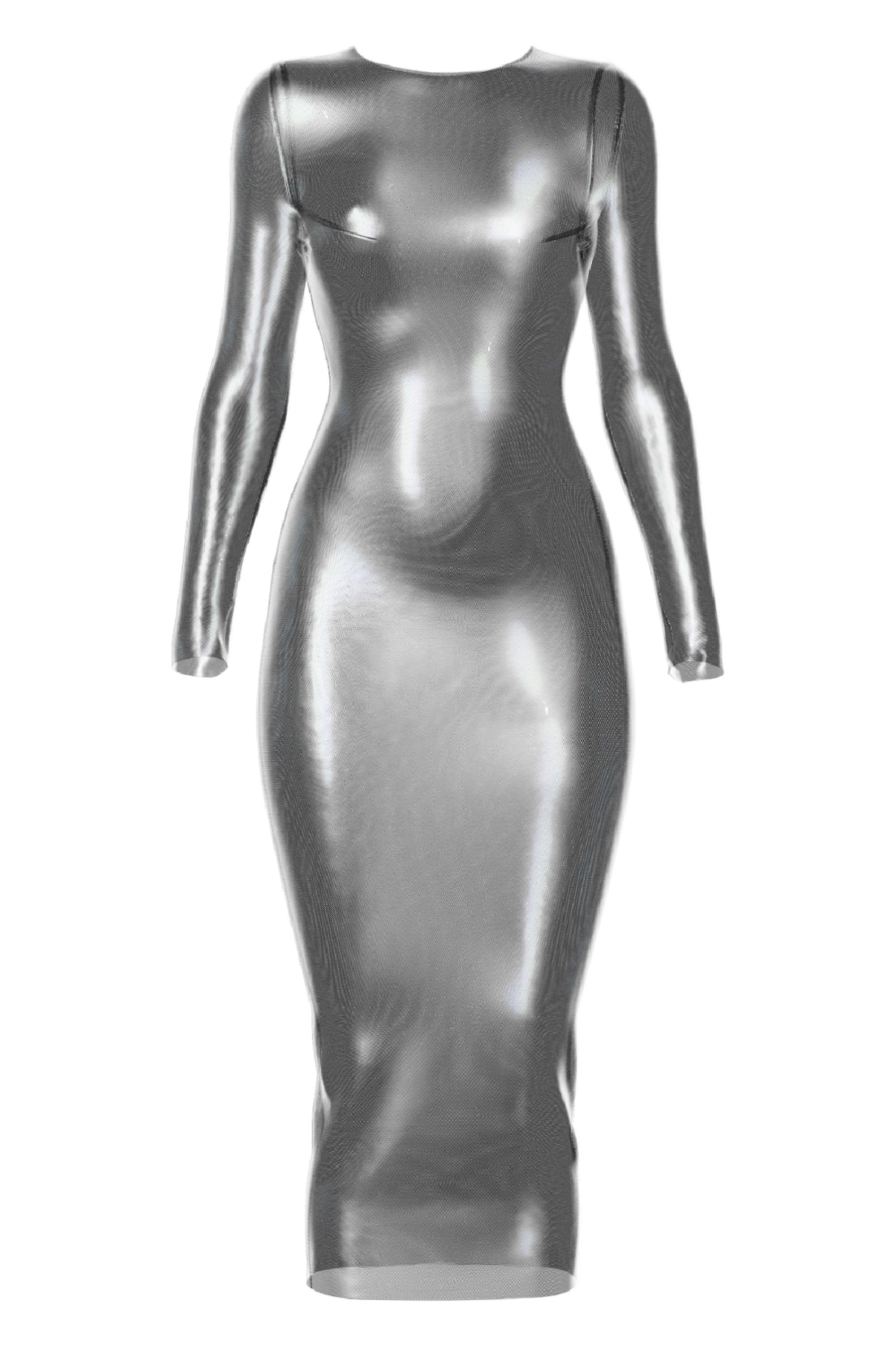 Tefia silver long dress