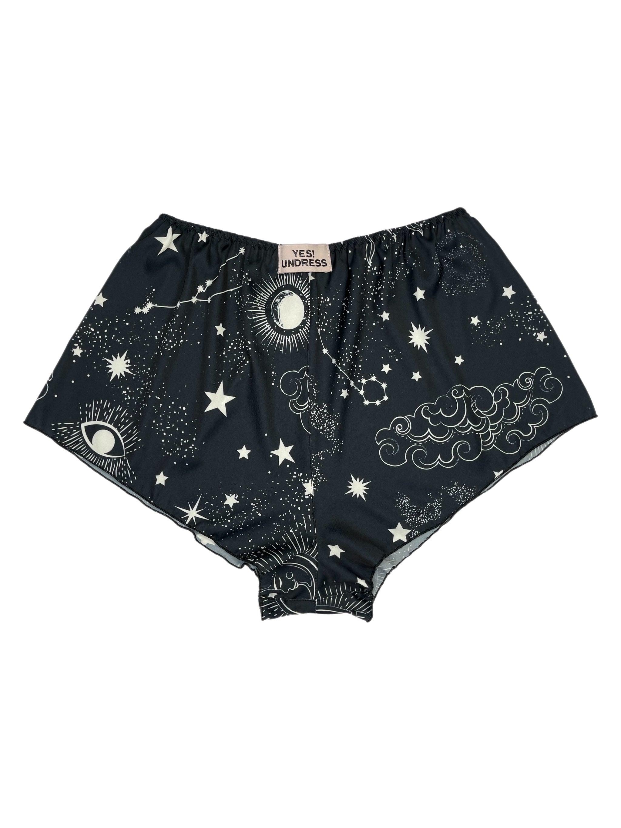 Kiki black space shorts - yesUndress