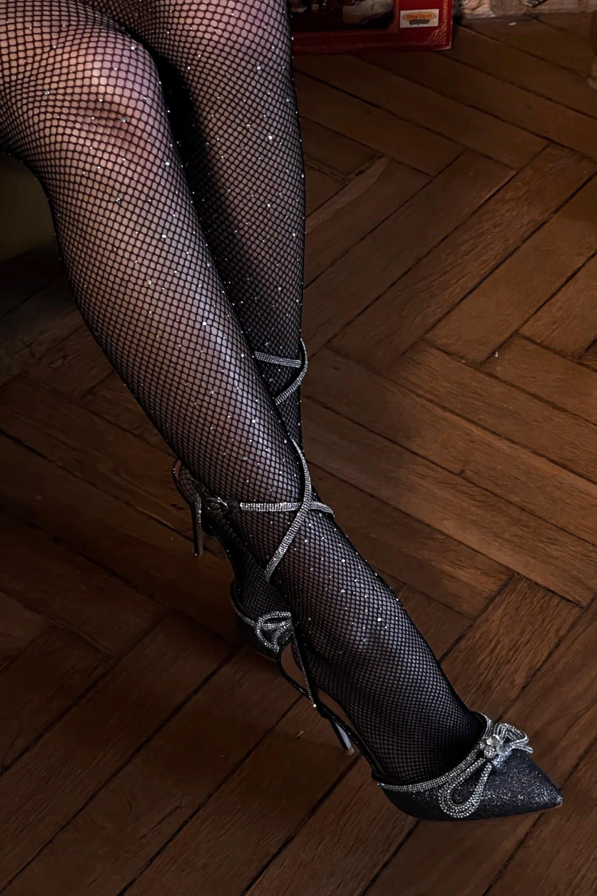 Glitter black tights - yesUndress