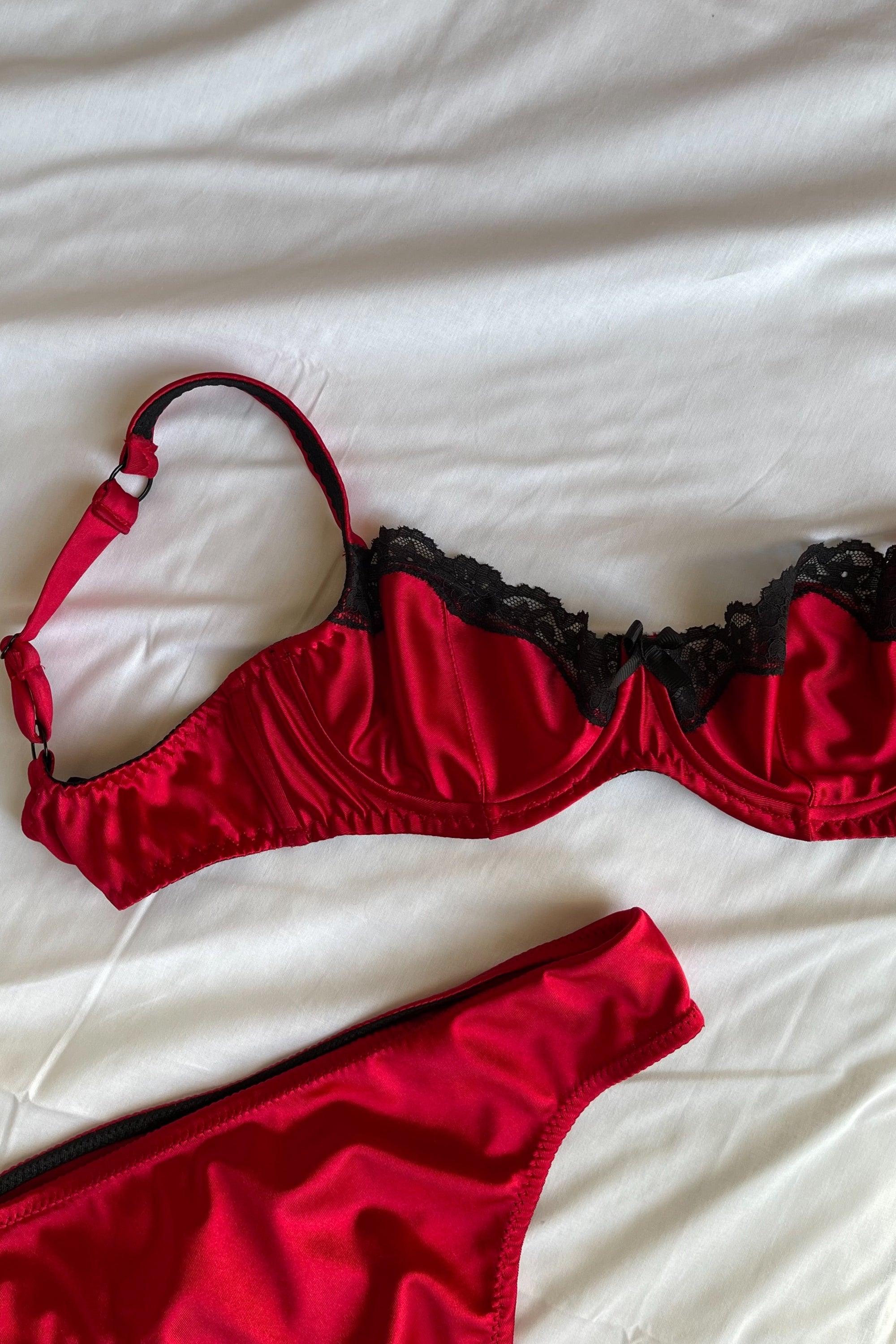 Joli Gloss red-black bra