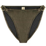 Titaniya Gold Black high waisted bikini bottom - Bikini bottom by yesUndress. Shop on yesUndress